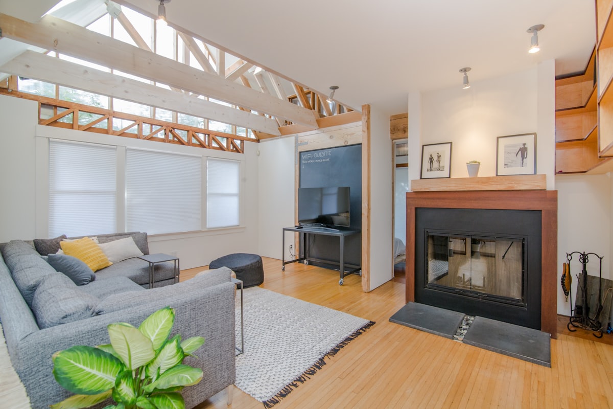 Bright white newly finished home interior